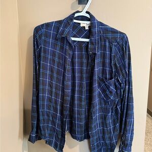 Vintage super soft  Plaid Button-Up Shirt